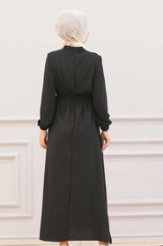 Black Hijab Dress 3730S - 2