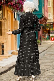 Black Hijab Dress 3734S - 2