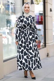 Black Hijab Dress 40230S - 4