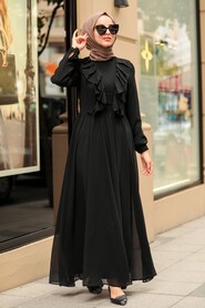 Black Hijab Dress 4297S - 2