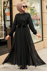 Black Hijab Dress 4297S - 1