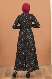 Black Hijab Dress 43013S - 2