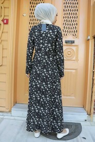 Black Hijab Dress 430901S - 2