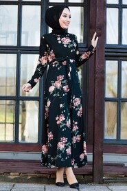 Black Hijab Dress 43099S - 1