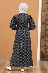 Black Hijab Dress 4338S - 2