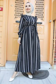 Black Hijab Dress 4347S - 1