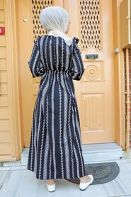 Black Hijab Dress 4347S - 2