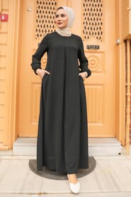 Black Hijab Dress 4362S - 1