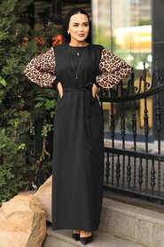 Black Hijab Dress 4596S - 1