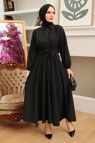 Black Hijab Dress 50091S - 1