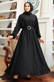 Black Hijab Dress 50152S - 1