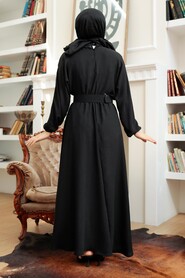 Black Hijab Dress 50152S - 4