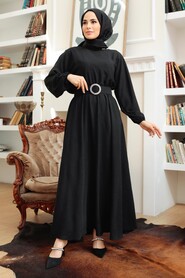 Black Hijab Dress 50152S - 3