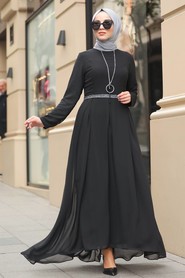 Black Hijab Dress 51231S - 1