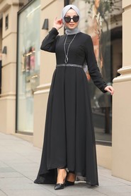 Black Hijab Dress 51231S - 2