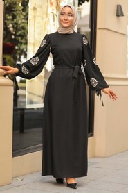 Black Hijab Dress 5176S - 1