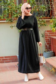 Black Hijab Dress 5190S - 2