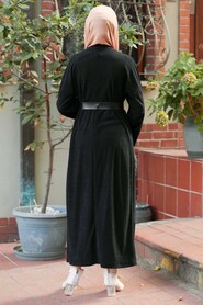 Black Hijab Dress 5190S - 3