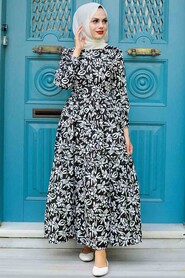 Black Hijab Dress 5192S - 2