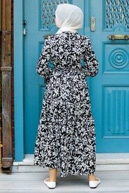 Black Hijab Dress 5192S - 3