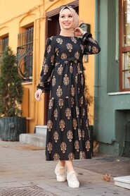 Black Hijab Dress 5198S - 2