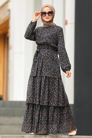 Black Hijab Dress 53471S - 1