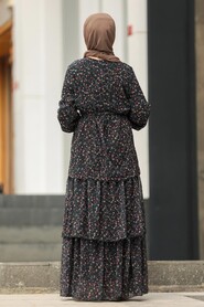 Black Hijab Dress 53471S - 2
