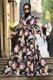 Black Hijab Dress 53491S - 1