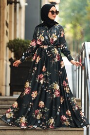 Black Hijab Dress 53492S - 1