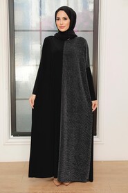 Black Hijab Dress 54530S - 2