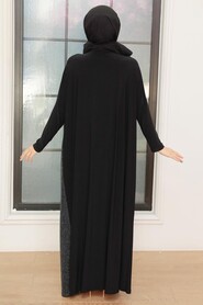 Black Hijab Dress 54530S - 4