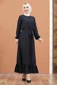 Black Hijab Dress 5473S - 1
