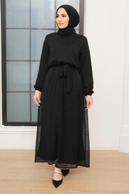 Black Hijab Dress 5493S - 1