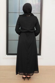Black Hijab Dress 5493S - 2