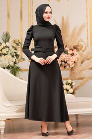 Black Hijab Dress 554S - 1