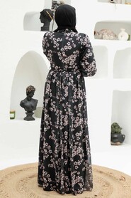 Black Hijab Dress 56830S - 2