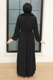 Black Hijab Dress 5720S - 3