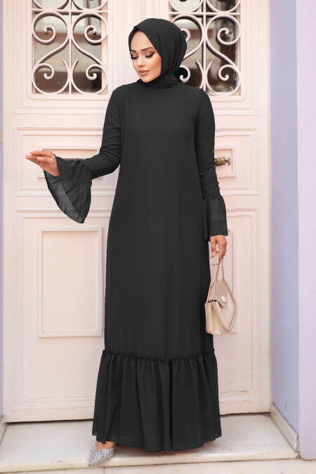 Black Hijab Dress 5729S - NEVA STYLE