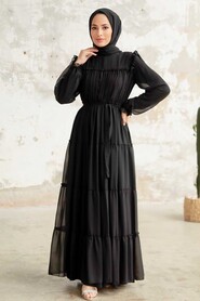 Black Hijab Dress 57970S - 2