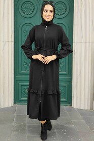 Black Hijab Dress 5812S - 3
