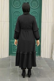 Black Hijab Dress 5812S - 4