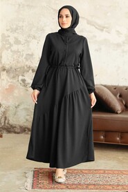 Black Hijab Dress 5813S - NEVA STYLE