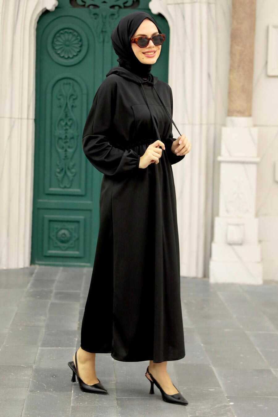 Black Hijab Dress 5906S - Neva-style.com