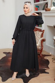 Black Hijab Dress 6314S - 2