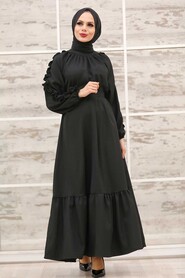 Black Hijab Dress 6325S - 1