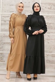 Black Hijab Dress 6325S - 2