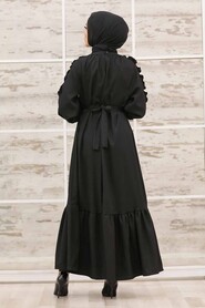 Black Hijab Dress 6325S - 3