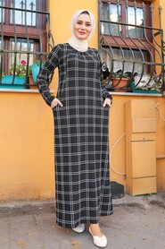 Black Hijab Dress 65812S - 1