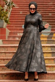 Black Hijab Dress 75910S - 1