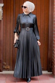 Black Hijab Dress 7630S - 1
